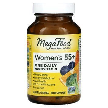Мультивитамины и минералы для женщин 55+, Women Over 55, MegaFood, 1 в день, 60 таблеток MGF-10352 фото