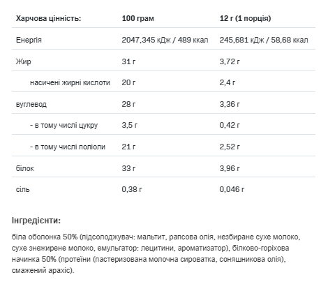 Nut Love 4Pieces - 48g White Choco Peanut (Поштучно) 100-38-7451523-20 фото