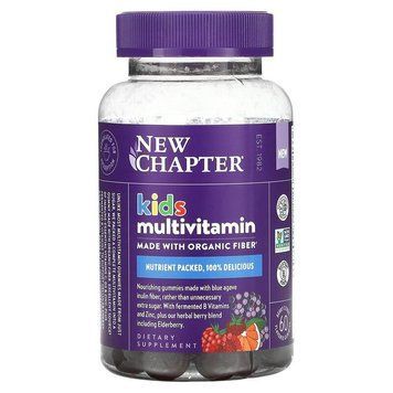 Мультивитамины для детей, Kid's Multivitamin, New Chapter, вкус ягодно-цитрусовый, 60 жевательных конфет NCR-90351 фото