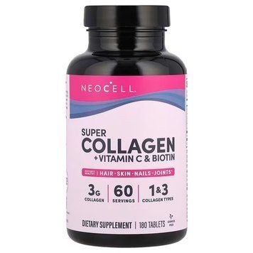 Колаген + вітамін С та біотин, Collagen + Vitamin C & Biotin, NeoCell, супер, 180 таблеток NEL-13260 фото