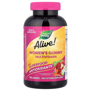 Мультивитамины для женщин, Women's Gummy, Nature's Way, Alive!, смесь ягод, 150 жевательных конфет NWY-14069 фото