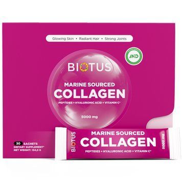 Морской коллаген с гиалуроновой кислотой и витамином С, Marine Sourced Collagen Peptidеs, Biotus, 30 пакетиков (154,5 г) BIO-531811 фото
