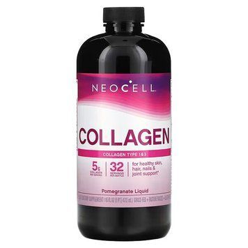 Колаген 1 та 3 типу, Collagen Type 1 & 3 Liquid, NeoCell, рідкий, концентрат гранату, 473 мл NEL-13295 фото