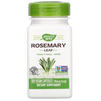 Розмарин, Rosemary, Nature's Way, листя, 700 мг, 100 веганських капсул (350 мг на капсулу) NWY-14162 фото