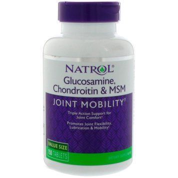 Глюкозамін хондроїтин МСМ, Glucosamine Chondroitin MSM, Natrol, 150 таблеток NTL-00224 фото