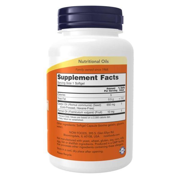 Castor Oil 650mg - 120 sgels 2022-10-2372 фото