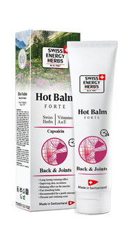 Бальзам согревающий, Herbs Hot Balm Forte Back & Joints, Swiss Energy, швейцарские травы, витамины, капсаицин, 75 мл SWE-32485 фото