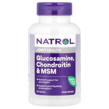 Глюкозамін хондроїтин МСМ, Glucosamine Chondroitin MSM, Natrol, 90 таблеток NTL-00228 фото