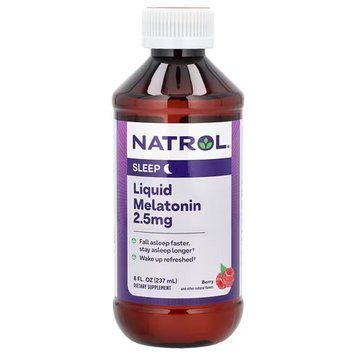 Мелатонин, Liquid Melatonin, Natrol, жидкий, вкус ягод, 2,5 мг, 237 мл NTL-07405 фото