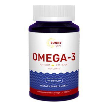 Омега-3, риб'ячий жир, Omega-3 Activ Powerfull, Sunny Caps, 1000 мг, 100 гелевих капсул SUN-530661 фото