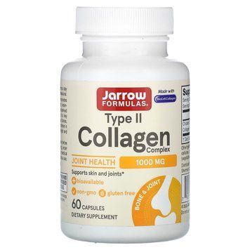 Коллаген II типа, Type II Collagen, Jarrow Formulas, комплекс, 1000 мг, 60 капсул (500 мг в капсуле) JRW-29051 фото