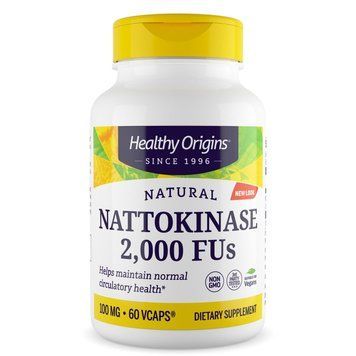 Наттокиназа, Nattokinase 2,000 FU's, Healthy Origins, 100 мг, 60 капсул HOG-25157 фото