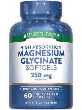 Магний глицинат, Magnesium Glycinate (Mag Set), Nature's Truth, с высокой степенью усвоения, 250 мг, 60 гелевых капсул NTH-12514 фото