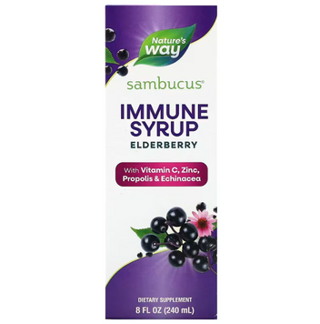 Черная бузина, поддержка иммунитета, Sambucus Immune, Nature's Way, сироп, 240 мл NWY-15333 фото