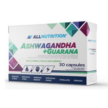 Ashwagandha 300mg + Guarana - 30caps (Повреждена упаковка) 2023-10-3003 фото