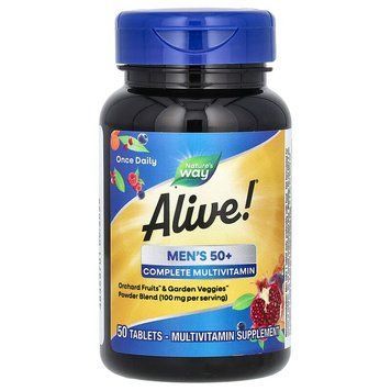 Мультивитамины для мужчин старше 50 лет, Alive! Men's 50+, Nature's Way, 50 таблеток NWY-13661 фото