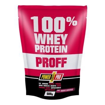 100% Whey Protein Proff - 500g Chocolate Cherry (Повреждена упаковка) 2023-10-3510 фото