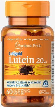 Лютеин для зрения с зеаксантином, Lutein with Zeaxanthin, Puritan's Pride, 20 мг, 60 капсул PTP-14901 фото