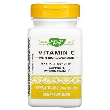 Вітамін C з биофлавоноїдами, Vitamin C, Nature's Way, 1000 мг, 100 веганських капсул NWY-15464 фото