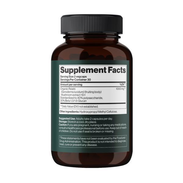 Reishi Mushroom 1000 mg - 60 vegcaps 2023-10-4389 фото