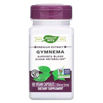 Джімнема стандартизована, Gymnema, Nature's Way, 500 мг, 60 кап. NWY-63700 фото