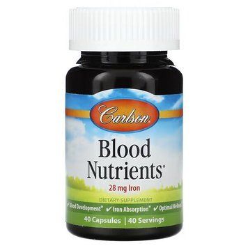 Комплекс для сердца и сосудов, Blood Nutrients, Carlson, 40 капсул CAR-04466 фото