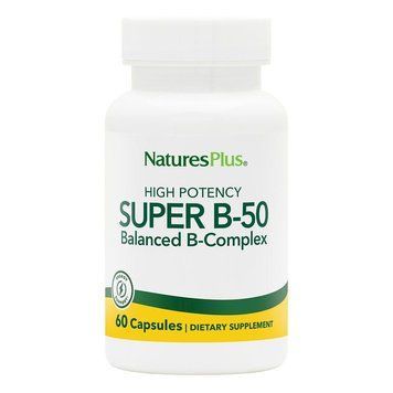 Комплекс витаминов B-50, Super B-50, Nature's Plus, 60 вегетарианских капсул NAP-01310 фото