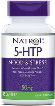 5-гідрокситриптофан, 5-HTP, Natrol, 50 мг, 45 капсул NTL-00882 фото