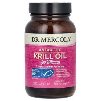 Жир криля для женщин, Krill Oil, Dr. Mercola, антарктический, 90 капсул MCL-01028 фото