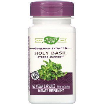 Базилік священний, Holy Basil, Nature's Way, стандартизований, 450 мг, 60 веганських капсул NWY-15493 фото