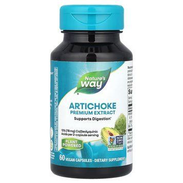 Артишок, Artichoke, Nature's Way, стандартизований, преміум екстракт, 60 веганських капсул NWY-64600 фото