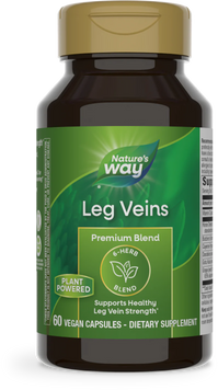 Підтримка здорової сили вен ніг, Leg Veins, Nature's Way, преміум-суміш, 60 вегетаріанських капсул NWY-79270 фото