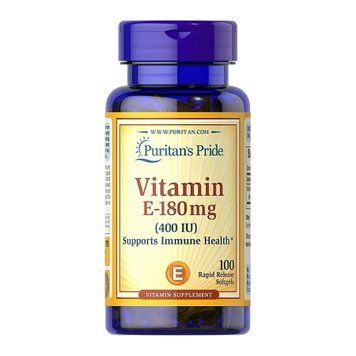 Vitamin E-180mg 400 IU - 100 softgels 2023-10-2182 фото