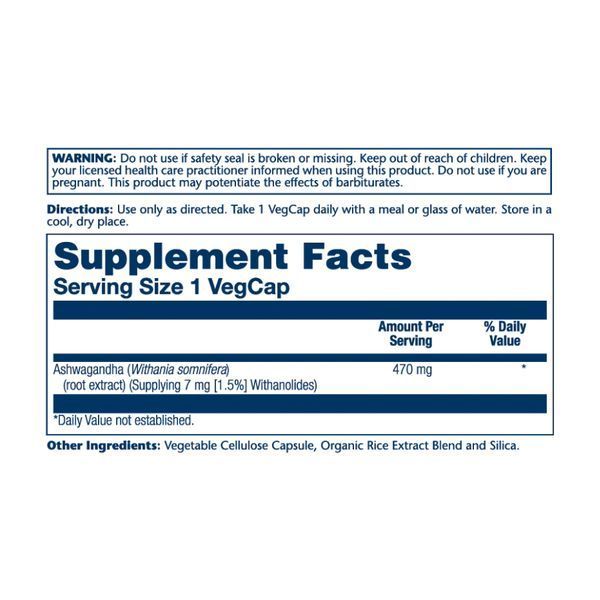 Ashwaganda Root Extract 470mg - 60vcaps 2022-10-1793 фото