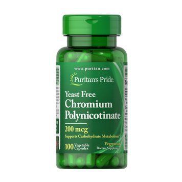 Chromium Polynicotinate 200 mcg Yeast Free - 100 veg caps 2023-10-2465 фото