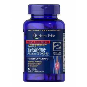Triple Strength Glucosamine Chondroitin with Vitamin D3 - 80tabs 100-56-1239914-20 фото