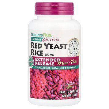 Красный дрожжевой рис, Red Yeast Rice, Nature's Plus, Herbal Actives, 600 мг, 120 таблеток NAP-07363 фото