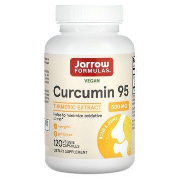 Куркумін, Curcumin 95, Jarrow Formulas, 500 мг, 120 капсул JRW-14076 фото