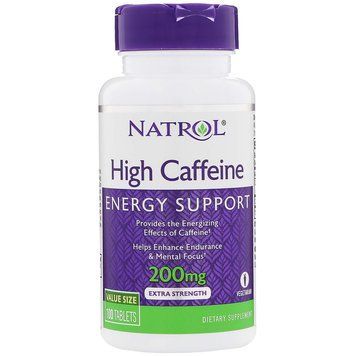 Кофеїн, Caffeine, Natrol, 200 мг, 100 таблеток NTL-04794 фото