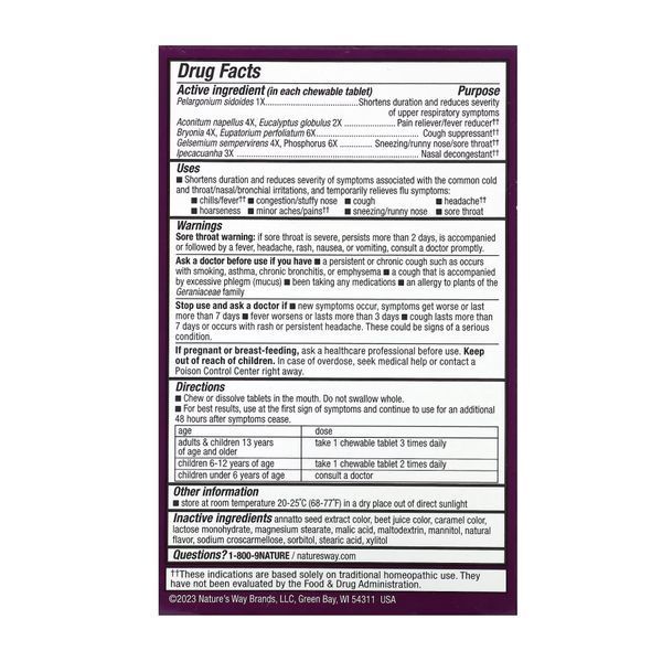Umcka Cold & Flu Berry - 20 chew tabs 2022-10-1110 фото