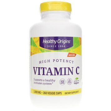 Витамин С (L-аскорбиновая кислота), Vitamin C, Healthy Origins, 1000 мг, 360 вегетарианских капсул HOG-15228 фото