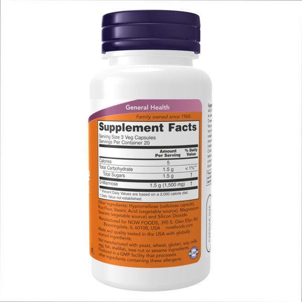 D-Mannose 500 mg - 120 Caps 100-58-8831431-20 фото