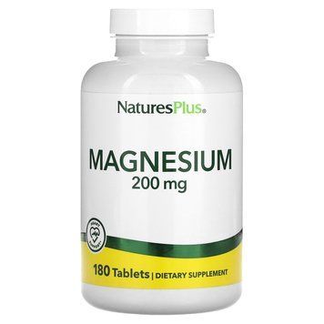 Магний, Magnesium, Nature's Plus, 200 мг, 180 таблеток NAP-03360 фото