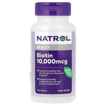 Біотин максимум, Biotin, Natrol, 10000 мкг, 100 таблеток NTL-05396 фото
