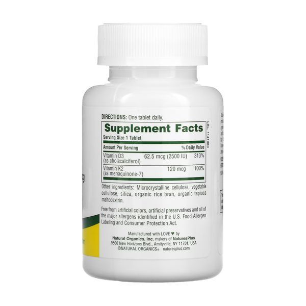 Vit D3 K2 2500 IU/120 mcg - 90 tabs 2023-10-2366 фото