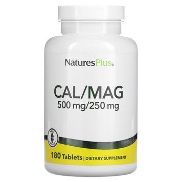 Кальций и магний, Cal/Mag, Nature's Plus, 500/250 мг, 180 таблеток NAP-03364 фото