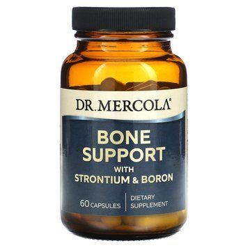 Поддержка костей, стронций и бор, Bone Support with Strontium and Boron, Dr. Mercola, 60 капсул MCL-03494 фото