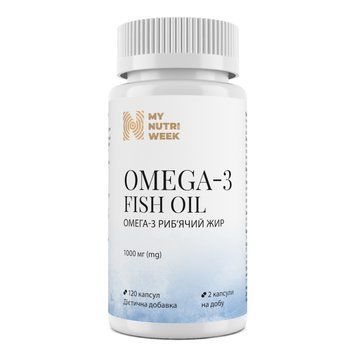 Омега-3 исландский рыбий жир, Omega-3 Fish Oil, My Nutri Week, 120 капсул MNW-532474 фото