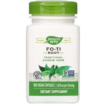 Горец многоцветковый, Fo-Ti, Nature's Way, корень, 1220 мг, 100 веганских капсул (610 мг на капсулу) NWY-12900 фото