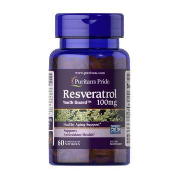 Resveratrol 100 mg - 60 softgels (Затертая дата) 2023-10-3252 фото